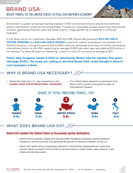 Brand USA Fact Sheet Screen Grab 