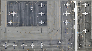 Plane Tarmac Birds Eye