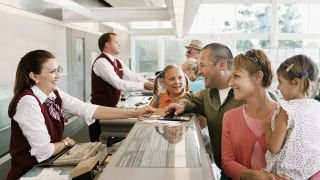 Family at a restaurant