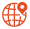 Globe Icon with pin marker