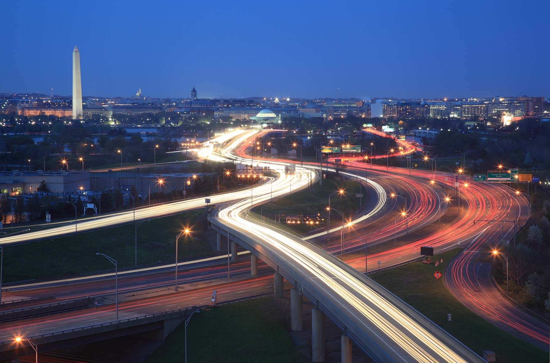 Downtown DC Highway Lights Downtown DC Highway Lights