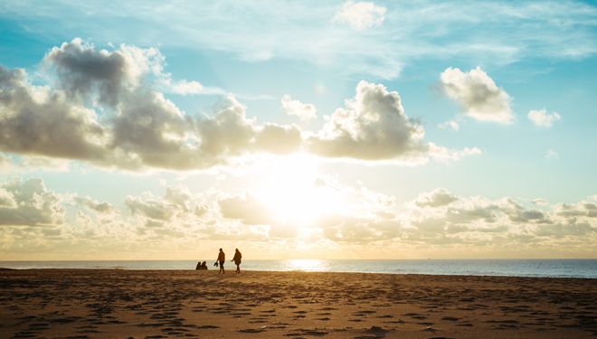 Family at the beach