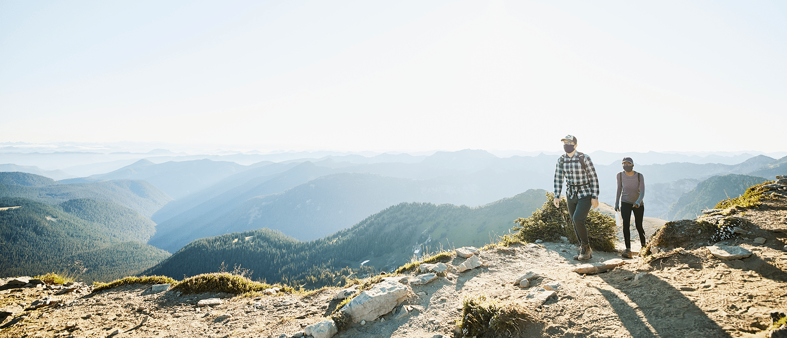 Hikers in Masks